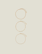 Chain Choker Necklace Set of Three, , large