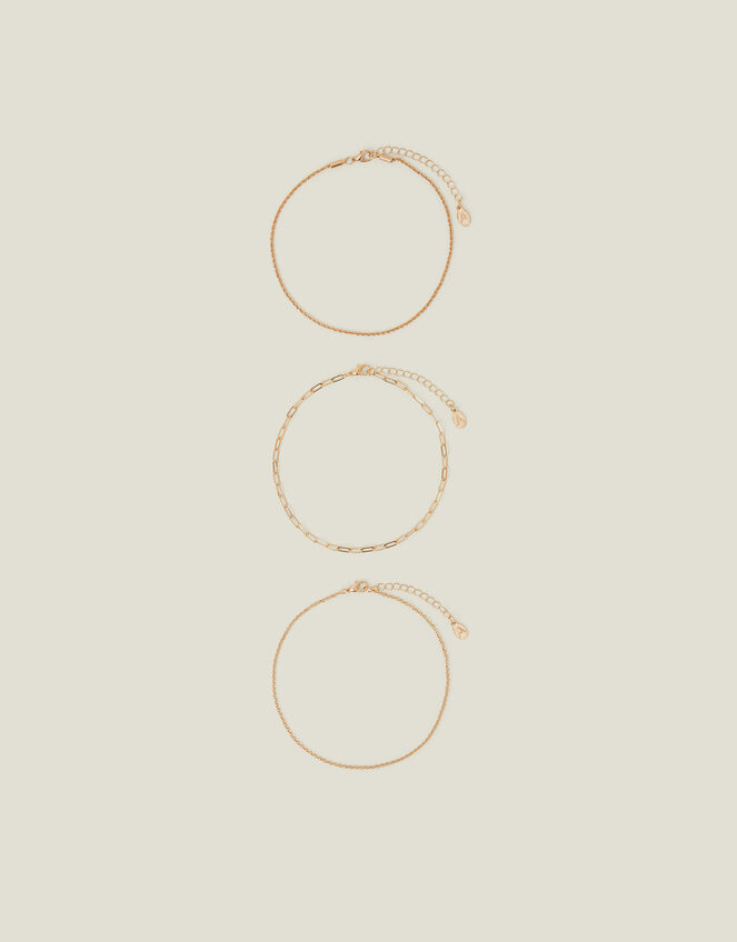 Chain Choker Necklace Set of Three, , large