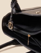 Multi Compartment Work Tote Bag, Black (BLACK), large