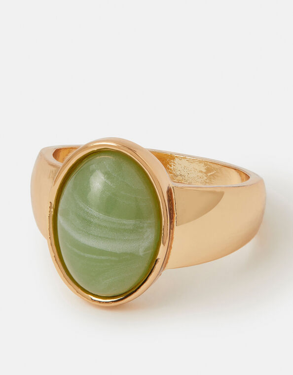 Resin Stone Statement Ring, Green (GREEN), large