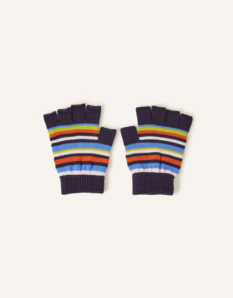 Stripe Fingerless Gloves, , large