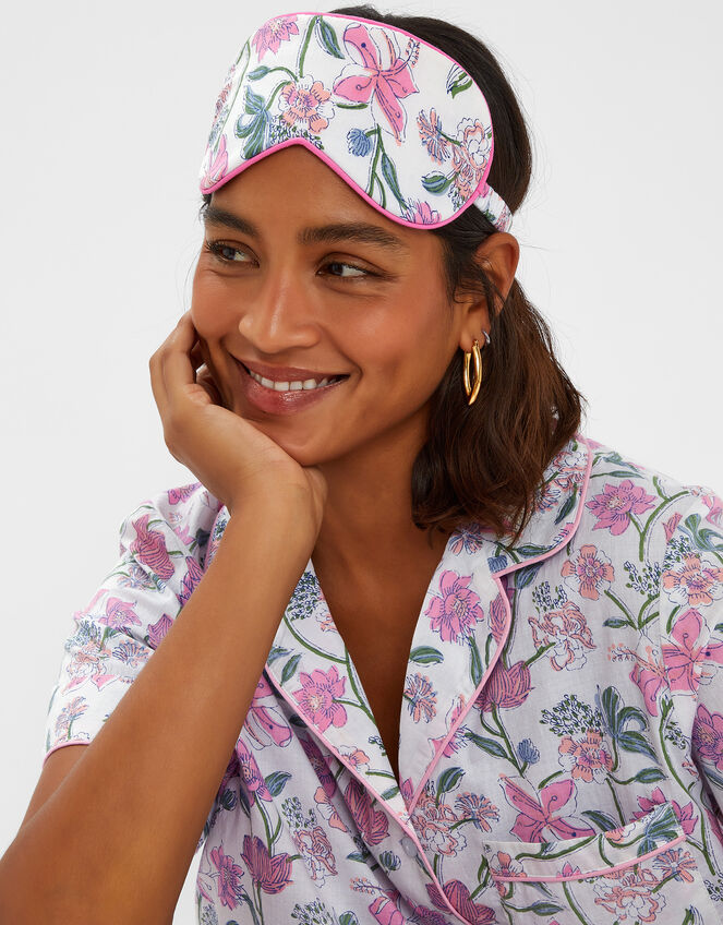 Floral Print Sleep Mask, , large