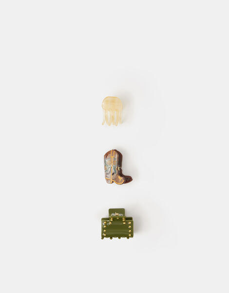 3-Pack Mix Cowboy Stud Claw Clips, , large