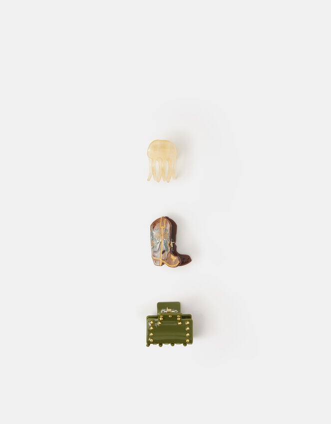 3-Pack Mix Cowboy Stud Claw Clips, , large