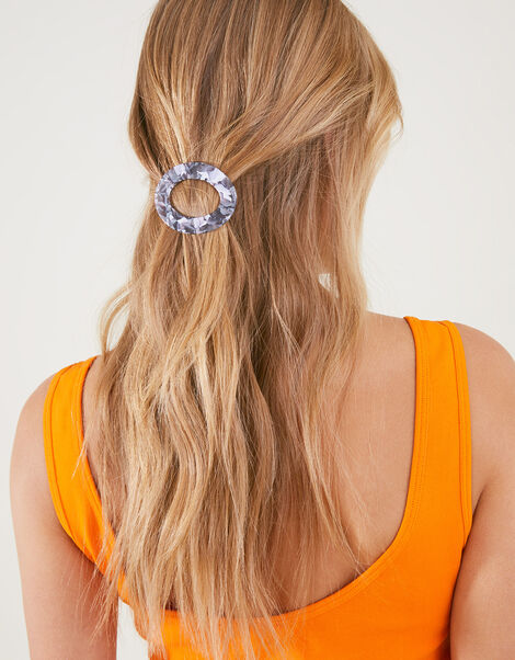 Oval Resin Barrette Clip, , large