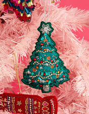 Embellished Christmas Tree Hanging Decoration, , large