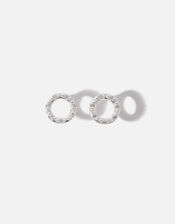 Sterling Silver Circle Studs, , large