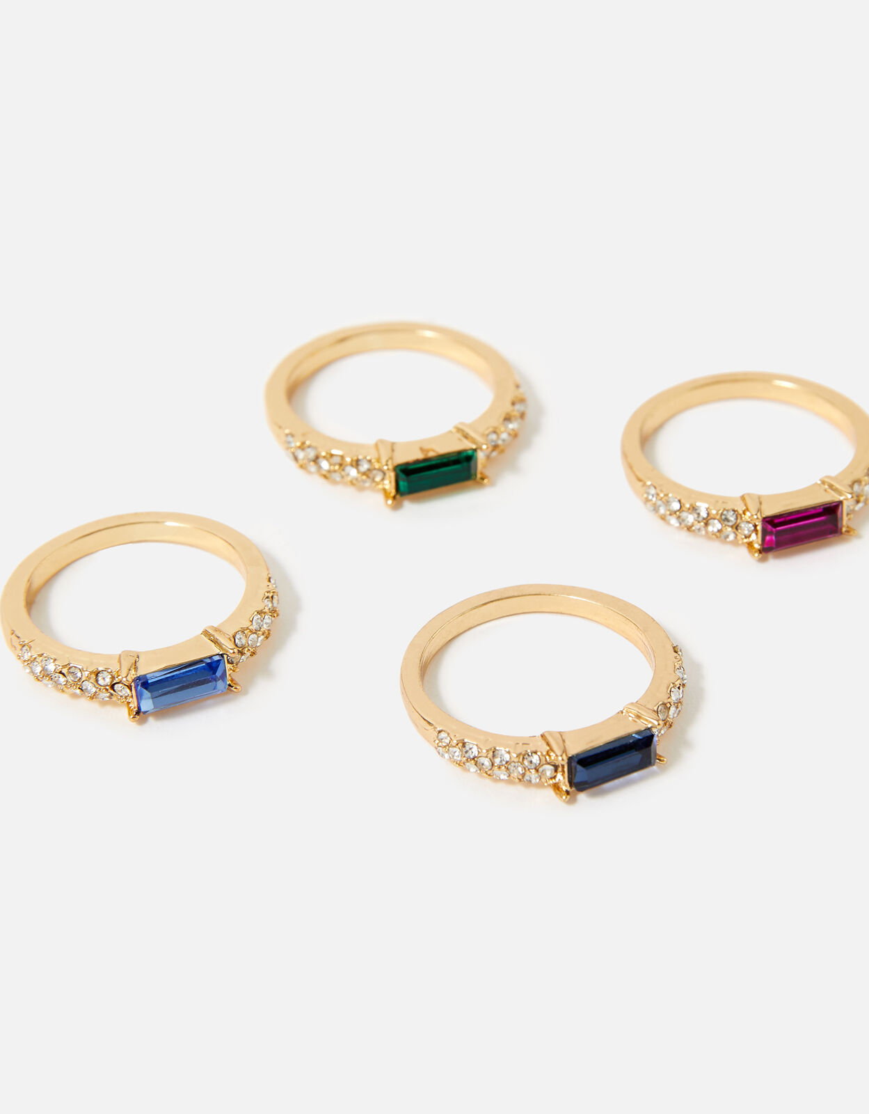 Feel Good East West Baguette Rings Multi