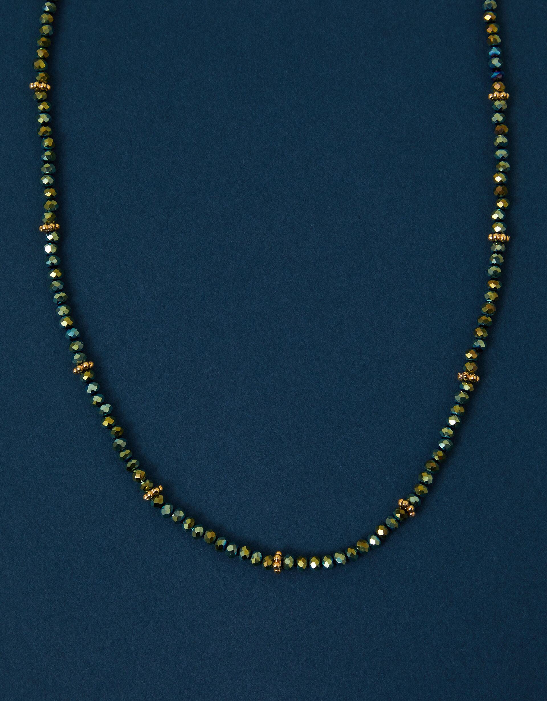 Glory Faceted Bead Necklace, Gold