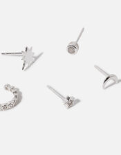 Sterling Silver Celestial Adornment Earring Set, , large