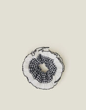 Oversized Gingham Hair Scrunchie, , large