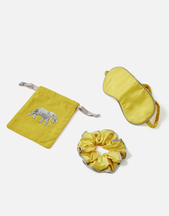 Elephant Silk Eye Mask and Scrunchie Set WWF Collaboration, , large