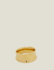 14ct Gold-Plated Chunky Molten Ring, Gold (GOLD), large