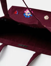 Floral Embroidered Shopper Bag, , large