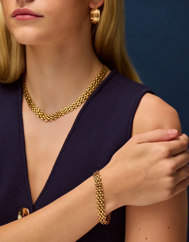14ct Gold-Plated Watch Link Bracelet, , large