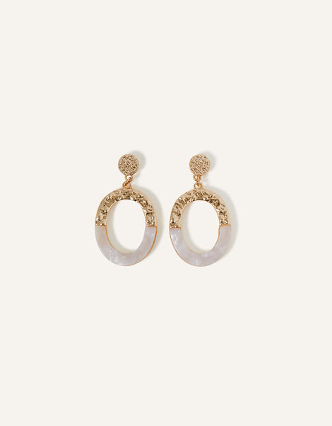 Textured Resin Drop Earrings, , large