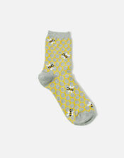 Queen Bee Socks, Grey (GREY), large