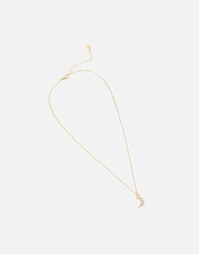 Crystal Moon Necklace, , large
