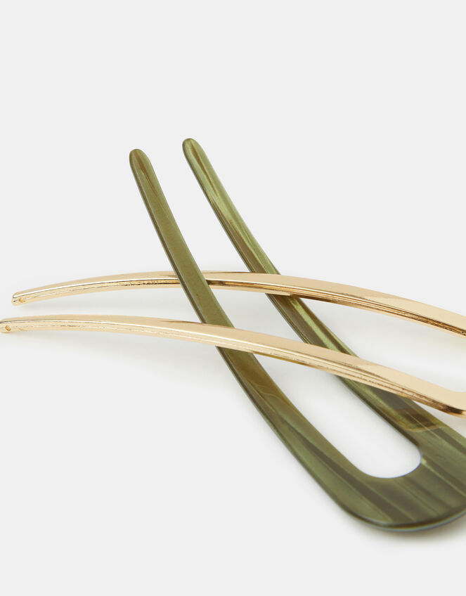 2-Pack Mix Metal French Hair Pins, , large