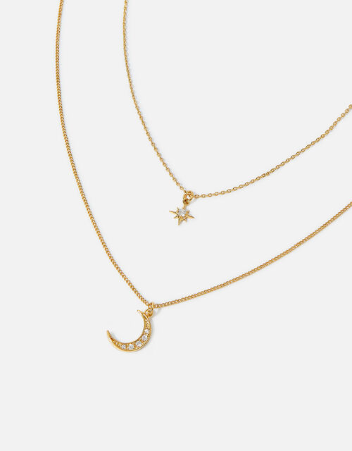 Gold-Plated Celestial Necklace, , large
