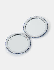Embroidered Daisy Compact Mirror, , large