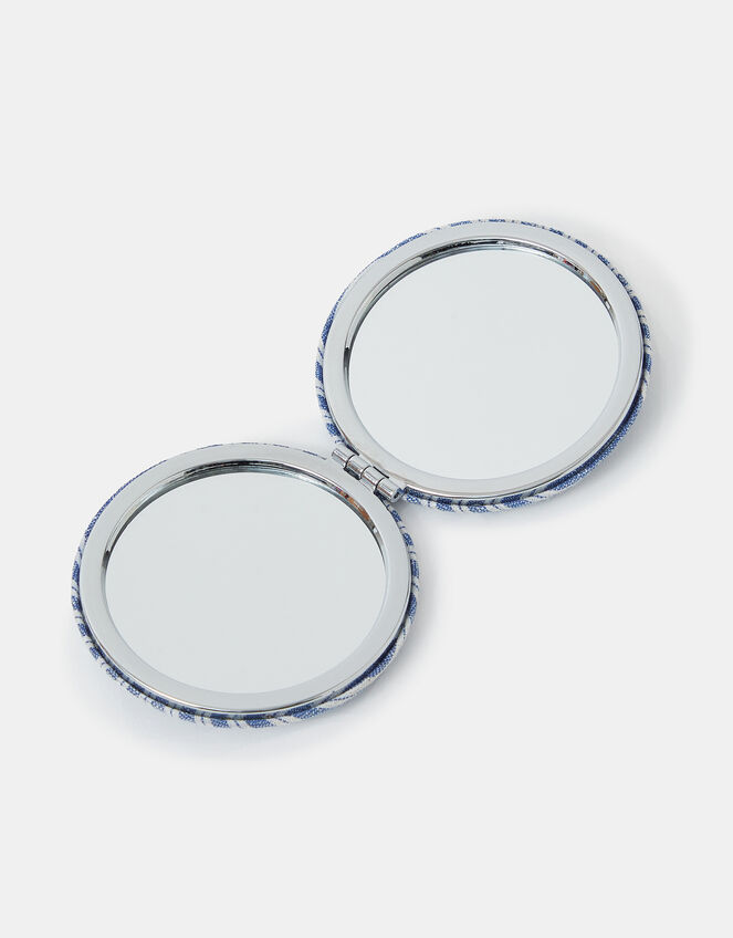 Embroidered Daisy Compact Mirror, , large