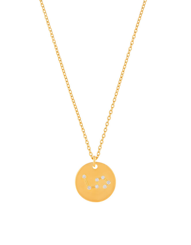 Gold-Plated Constellation Necklace - Leo, , large