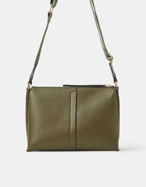 Webbing Strap Crossbody Bag, Green (OLIVE), large