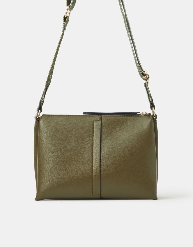 Webbing Strap Crossbody Bag, Green (OLIVE), large