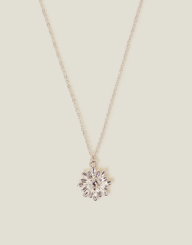 Flower Gem Pendant Necklace, , large