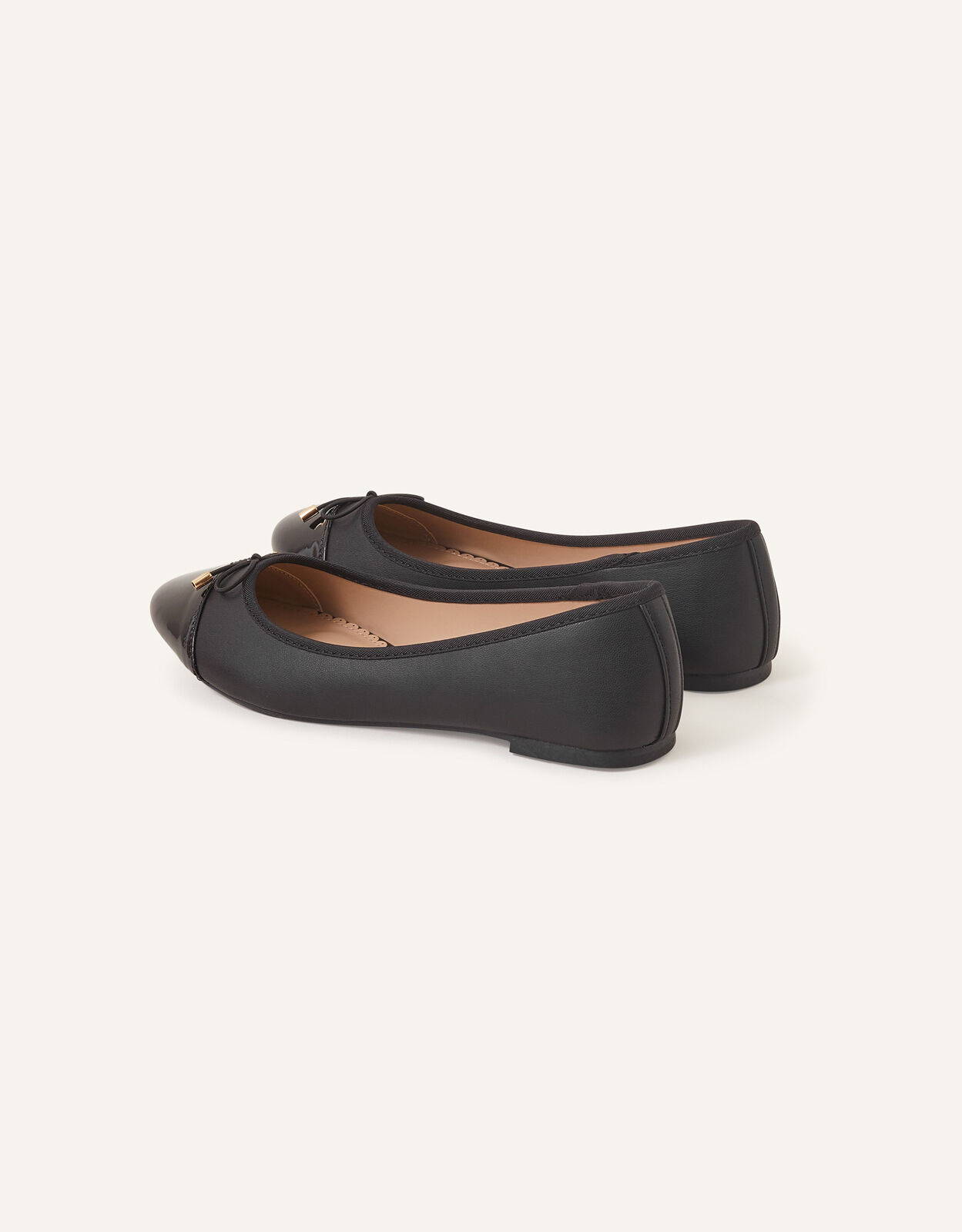 Bow Detail Ballerina Flats Black
