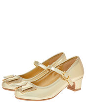 Flamenco Bow Party Shoes, Gold (GOLD), large