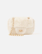 Billie Mini Faux Fur Cross-Body Bag , Cream (CREAM), large