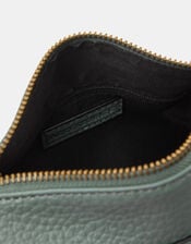 Faux Leather Crossbody Bag, Teal (TEAL), large