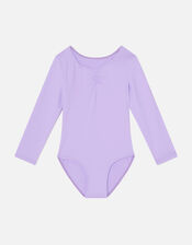 Girls Leotard with Recycled Polyester, Purple (PURPLE), large