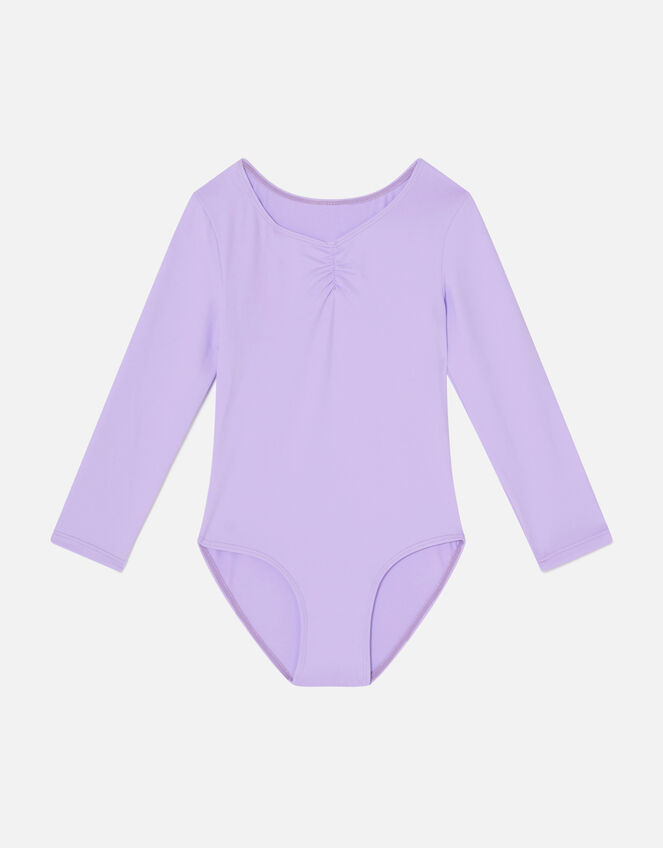 Girls Leotard with Recycled Polyester, Purple (PURPLE), large