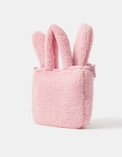 Girls Borg Bunny Shopper Bag, , large