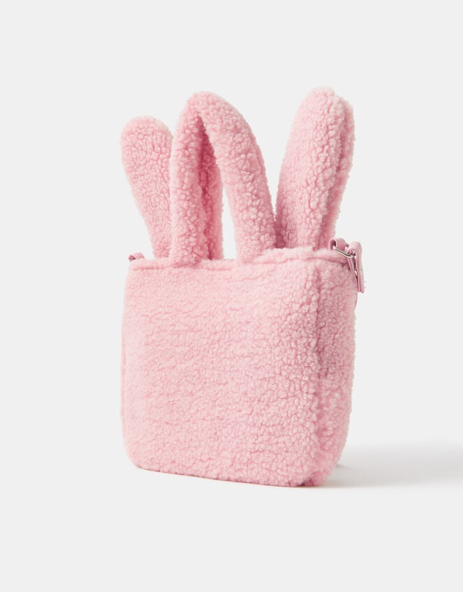 Girls Borg Bunny Shopper Bag, , large