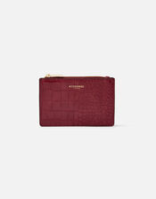 Croc Coin Purse , Red (RED), large