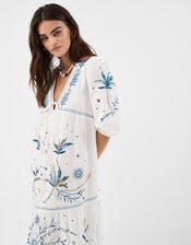 Celestial Embroidered Maxi Dress, Ivory (IVORY), large