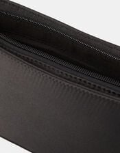 Satin Shoulder Bag, Black (BLACK), large