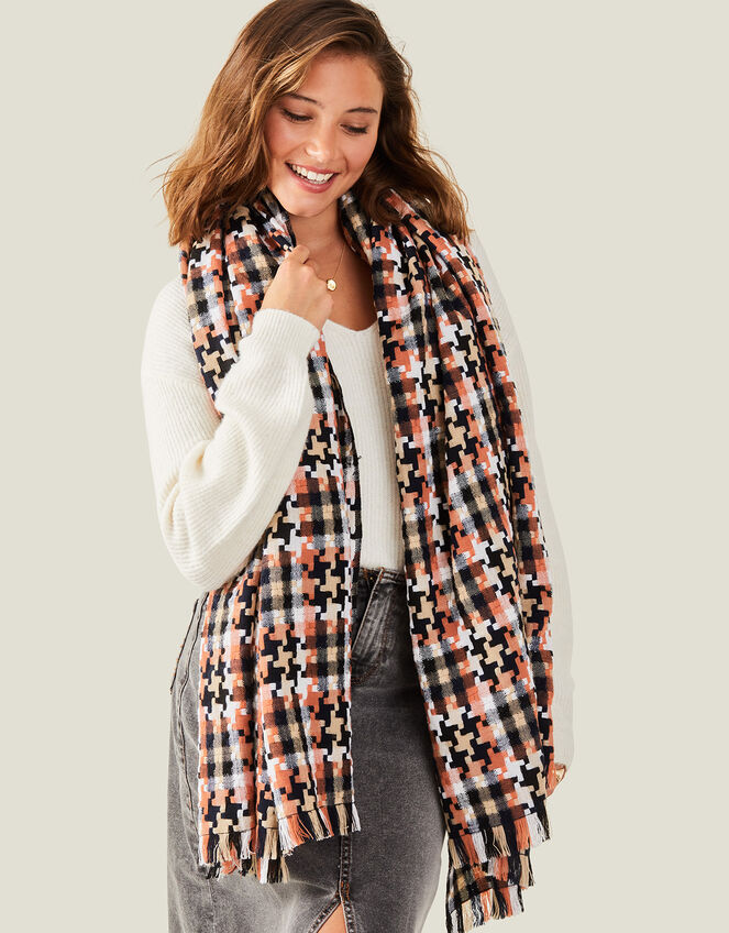 Woven Check Blanket, , large