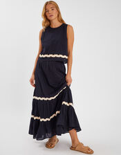 Sleeveless Ric Rac Top, Black (BLACK), large