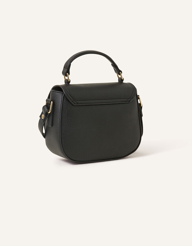 Metal Detail Cross-Body Bag, Black (BLACK), large