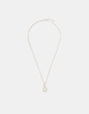 Sterling Silver Pearl Pendant Necklace, , large