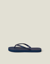 Gemstone Flip Flops, Blue (NAVY), large