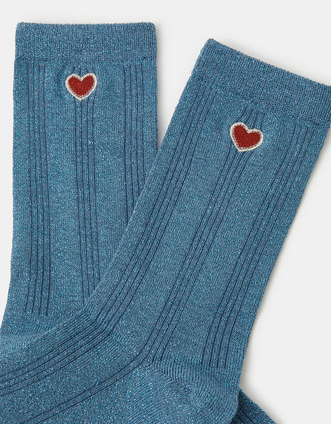 Heart Glitter Socks, , large