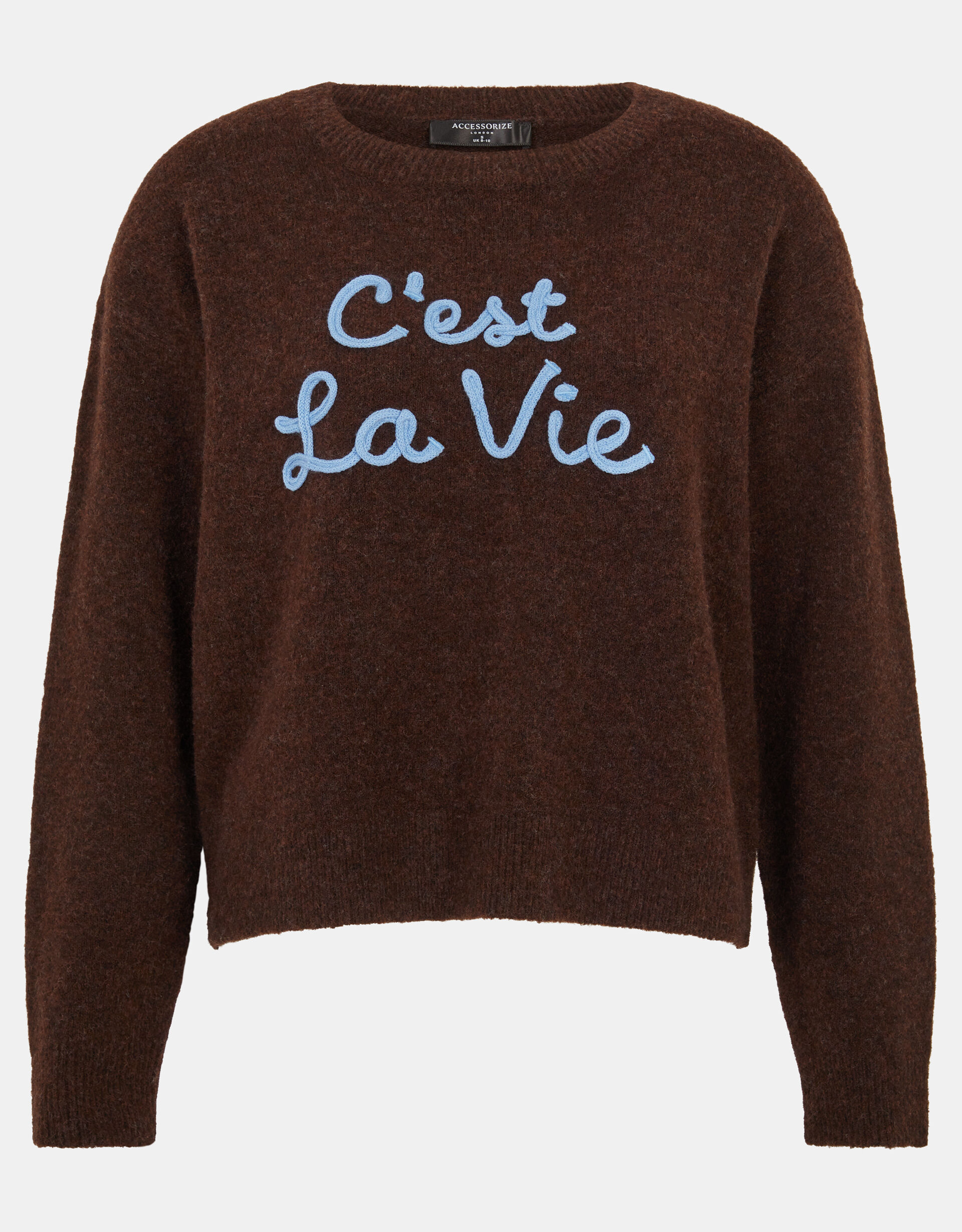 C'est La Vie Jumper, Brown (CHOCOLATE), large
