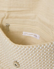 Bridal Pearl Envelope Clutch Bag, , large