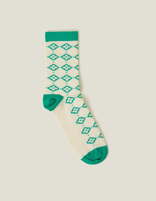 Tile Print Socks, , large